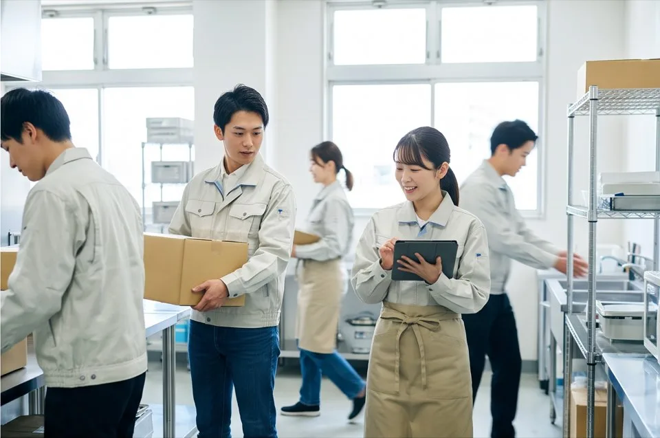 いきいきと働く若手従業員たち